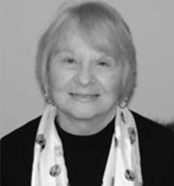 black and white image of Sandy Wenger