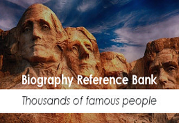 Biography Reference Bank landing page