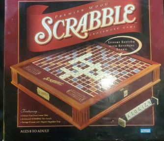 Picture of Scrabble Premiere Edition game box.