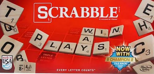 Picture of the Scrabble game box.