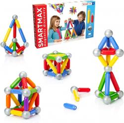 Toy plastic coated magnets for toddlers to build with.
