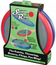 Two rings with bouncy mesh and 2 balls to bounce back and forth.
